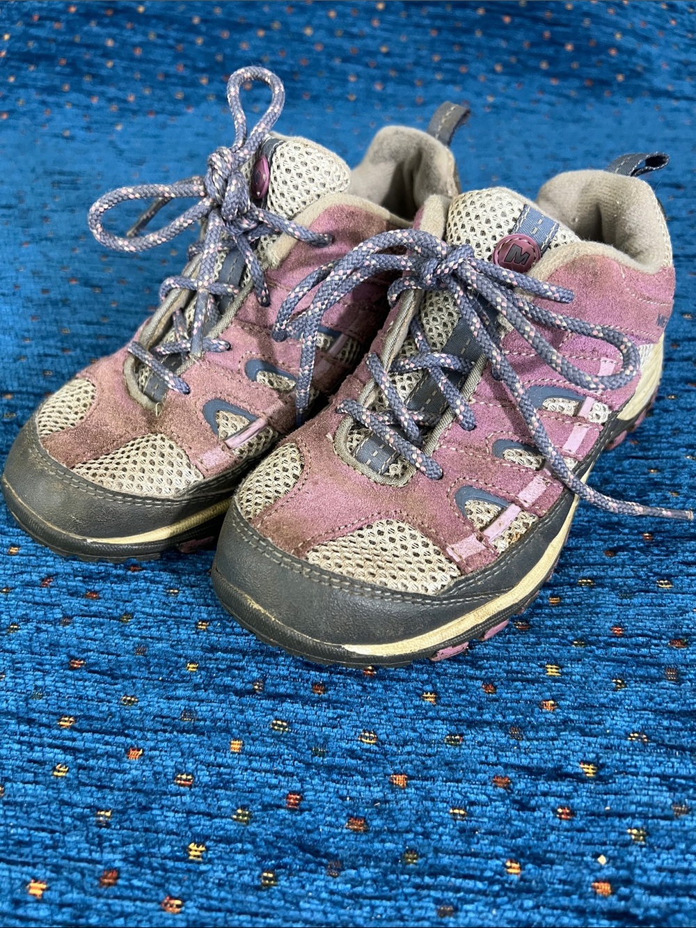 Merrell Kids size 1 Purple and Gray hiking Sneakers